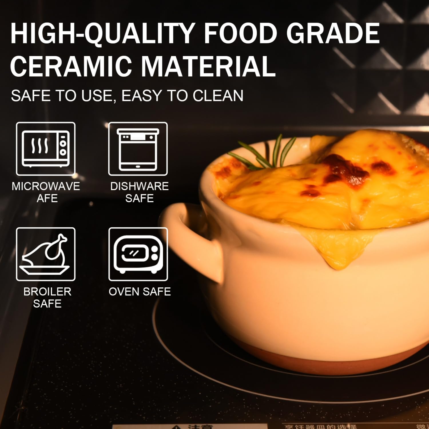 Vumdua double-handle design bowls for steady handoff at meals