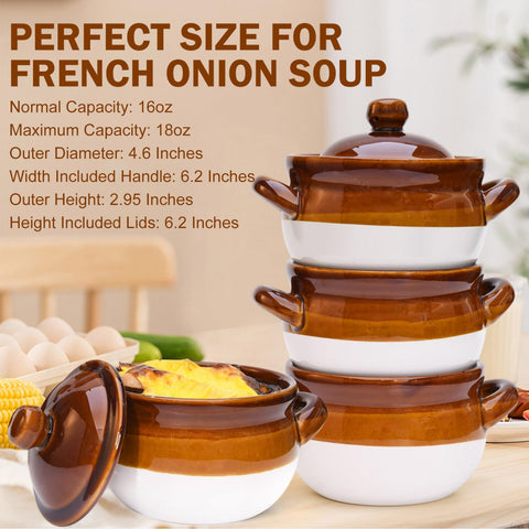 Vumdua set of 4 soup bowls for family meals and entertaining