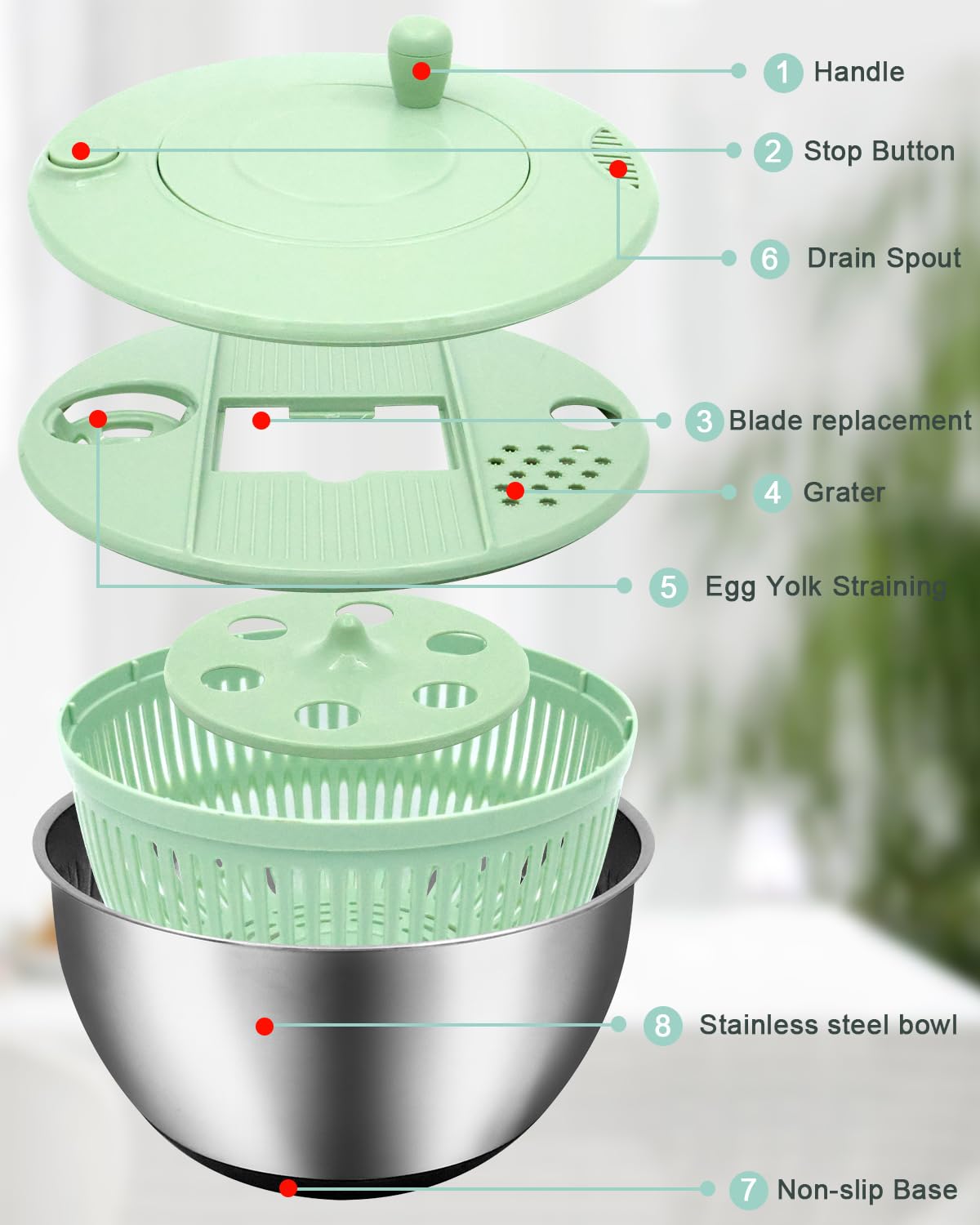 VVAKAM dishwasher-safe parts for easy cleanup after meals