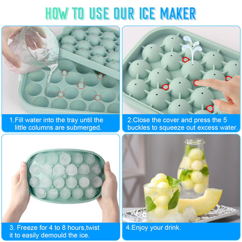 VVAYHUA easy-release ice balls twist-out feature for quick removal