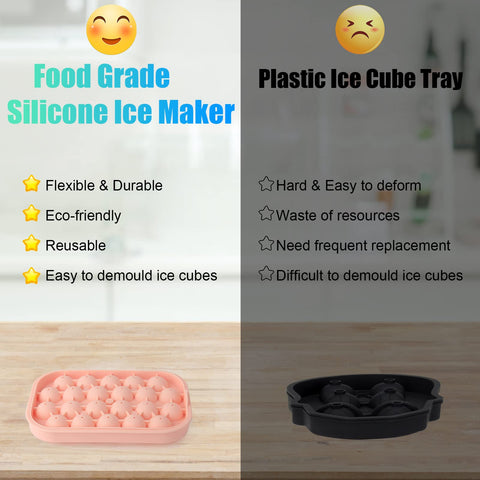 VVAYHUA BPA-free silicone tray withstands freezer to dishwasher use