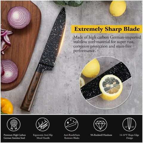 Vvwgkpk 3.5-inch paring knife for precise trimming.