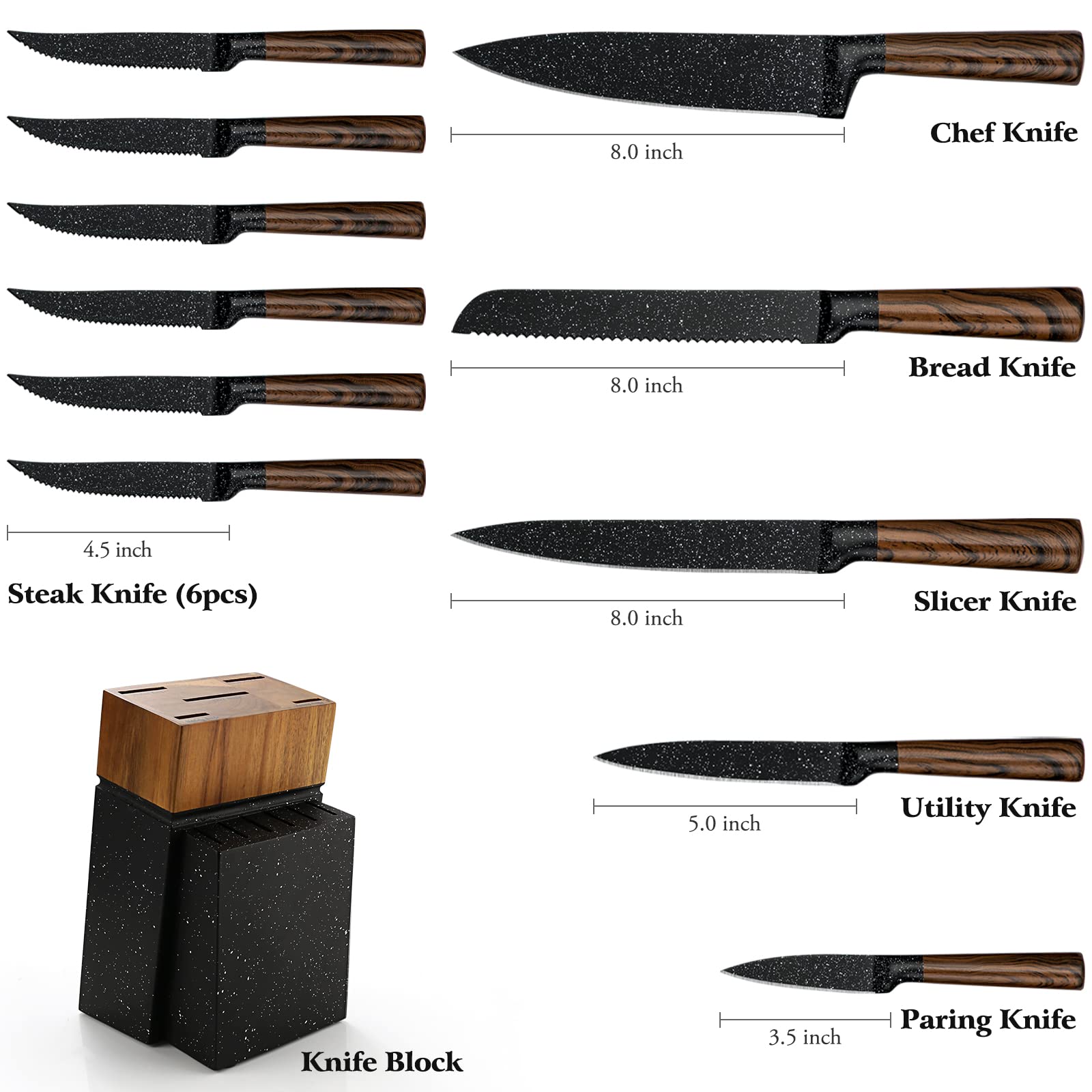 Vvwgkpk 8-inch chef knife for precise, comfortable slicing.