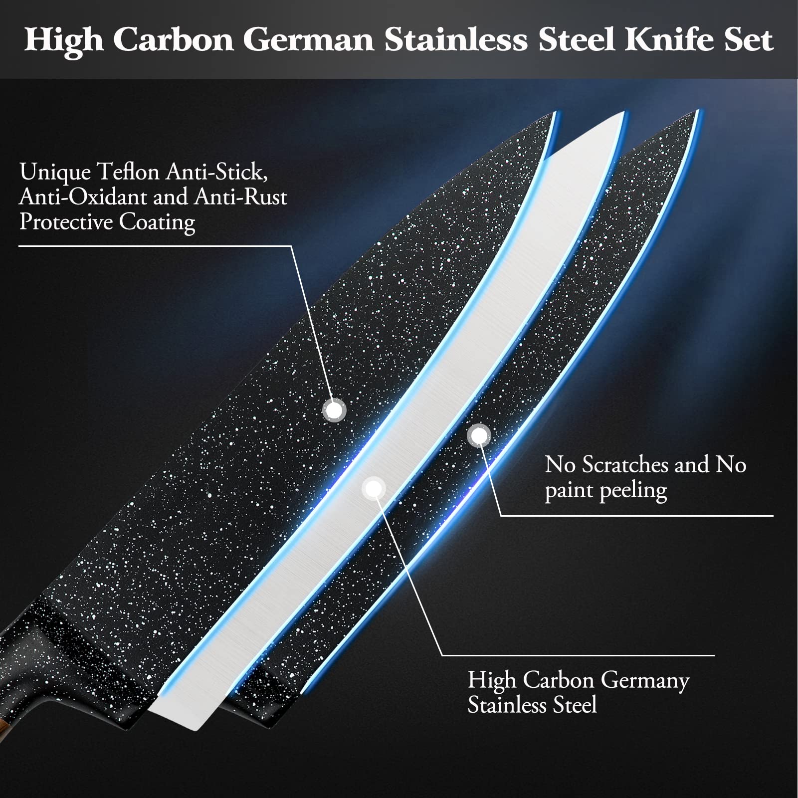 Vvwgkpk 8-inch slicing knife for clean, even roasts.