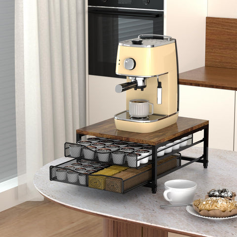 VyGrow coffee pod holder with sliding drawer for easy pod access