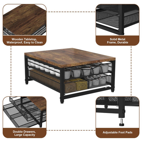 VyGrow coffee station organizer on a kitchen counter