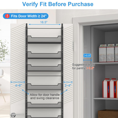 Strong door hooks fit up to 1.9 inches thick for versatile placement.