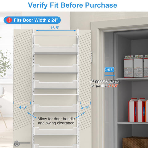 VyGrow door-mount organizer offers flexible placement on pantry doors.