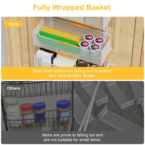 VyGrow fully enclosed mesh baskets securely hold small items.