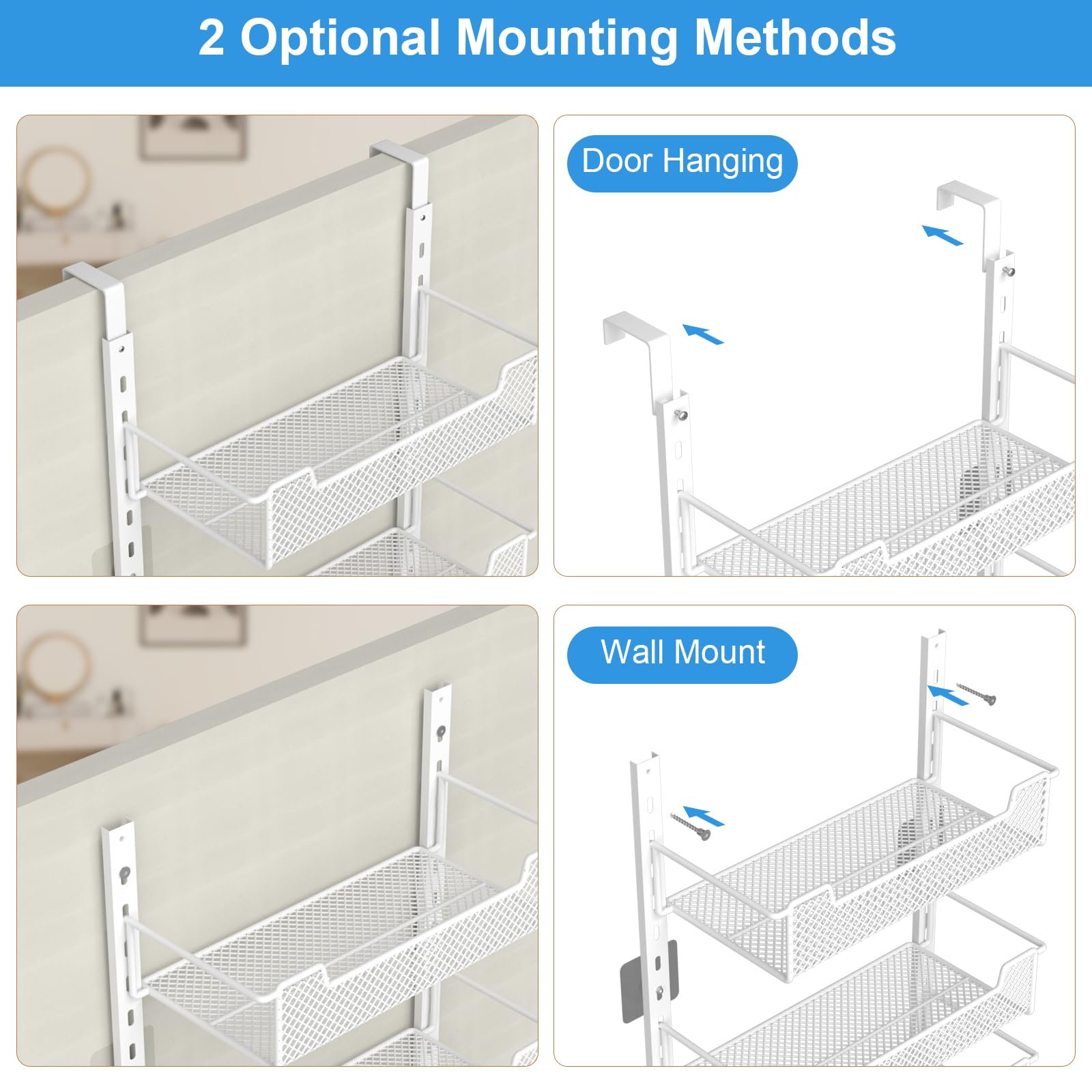 VyGrow kitchen and laundry door storage keeps essentials organized