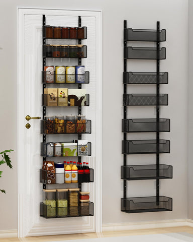 VyGrow over-door organizer with 8-tier mesh baskets keeps pantry tidy