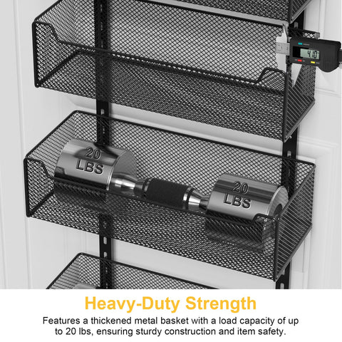 VyGrow adhesive stabilizers secure the unit to the door for quiet operation