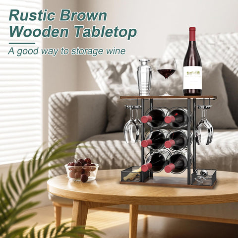 VyGrow wine rack being assembled on a kitchen counter for quick setup.
