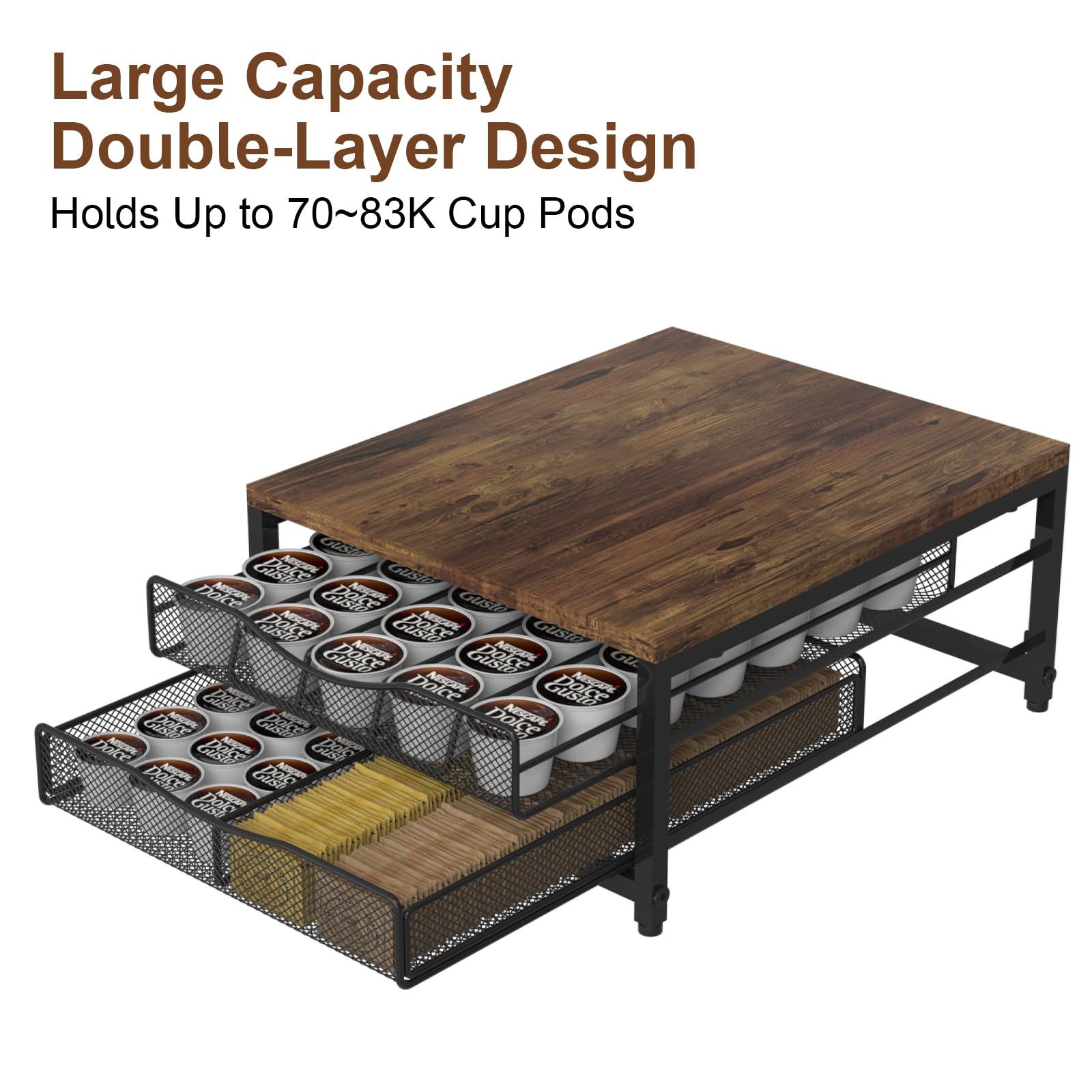 VyGrow wooden K-Cup holder assembly demonstrating simple setup