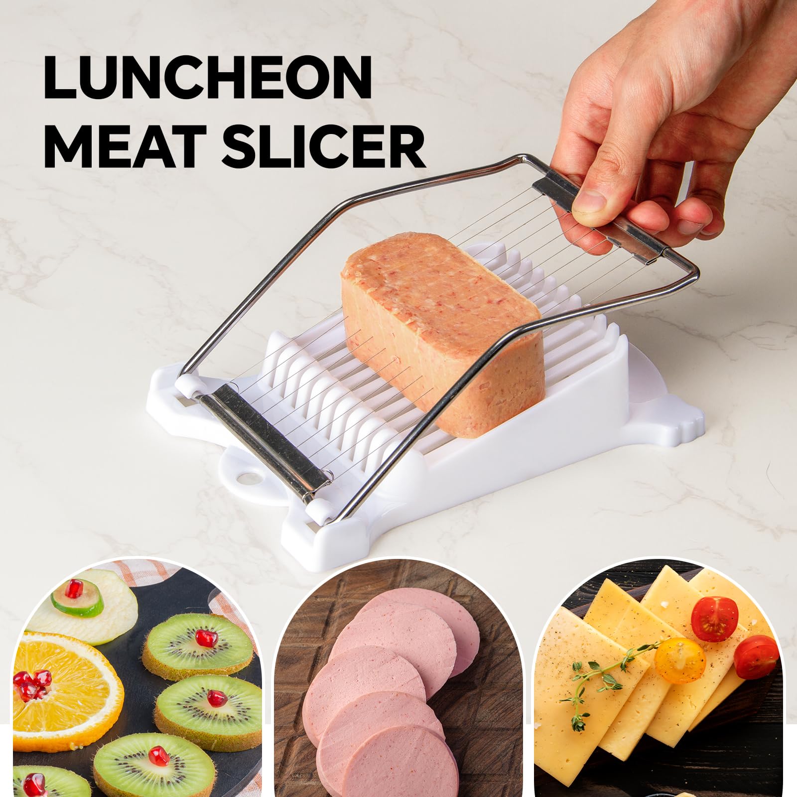 Vynetralix Spam Cutter with stainless steel wire for clean slices