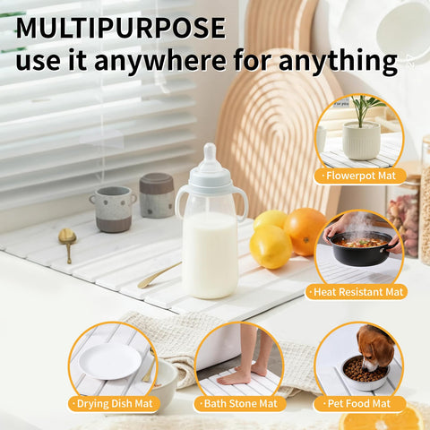 VYRASSIUM heat-resistant stone mat supports hot pots on counter
