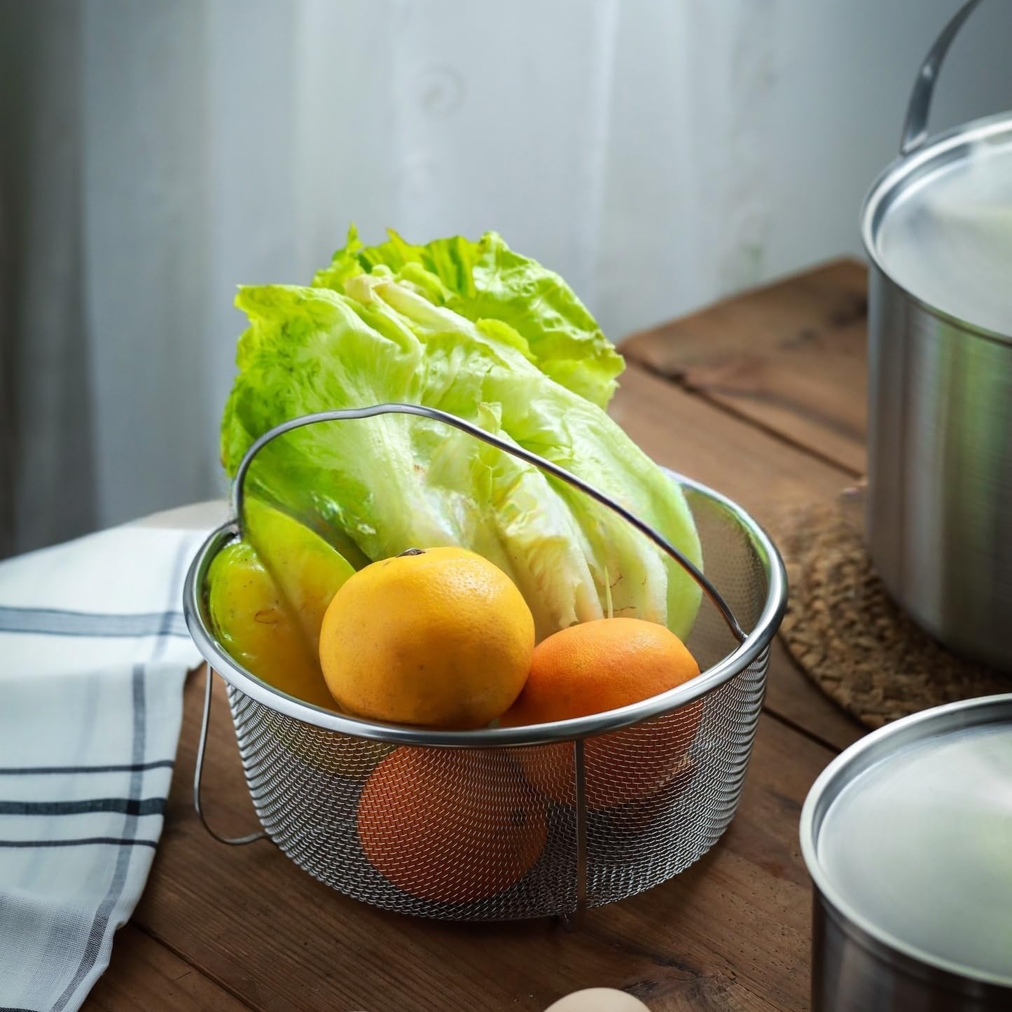 Vziokk easy-cleaning stainless basket resists rust and odor