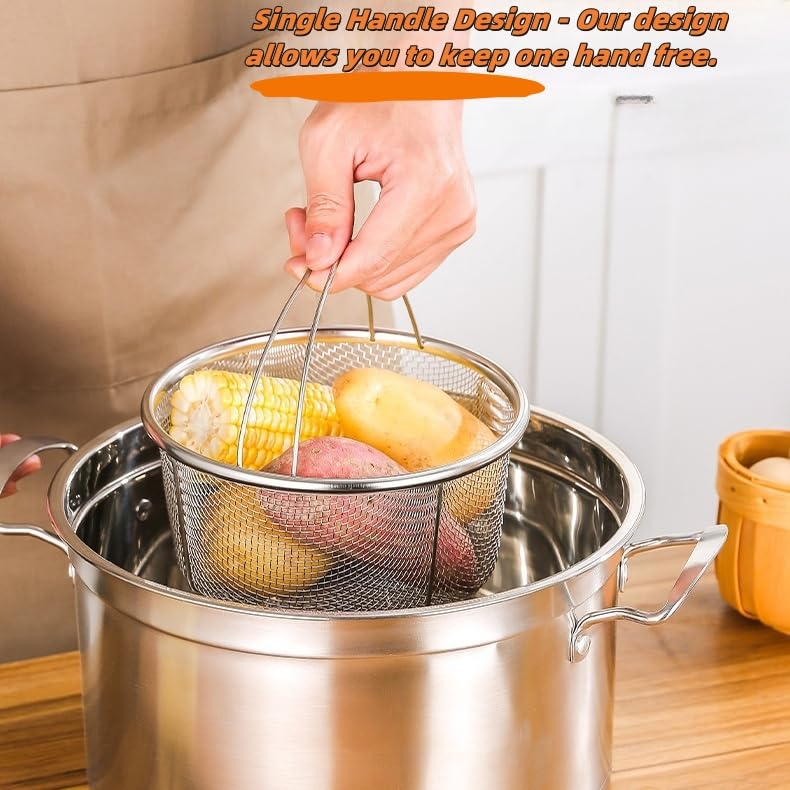 Vziokk pasta steamer prevents losing shape while draining