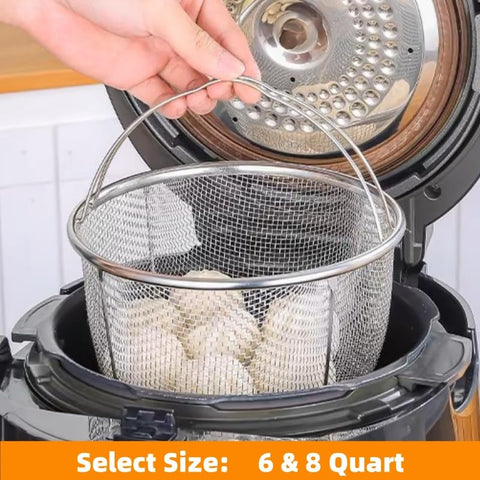 Vziokk steamer basket single-handle design frees a hand