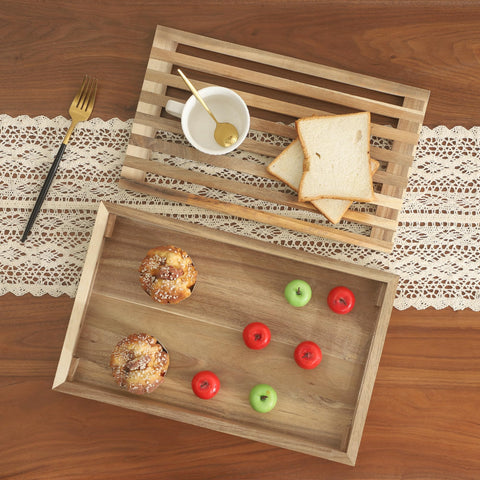 VZODESR acacia wood bread slicer adds rustic kitchen style