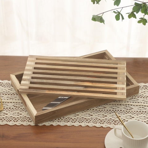 VZODESR stylish rustic design bread tray enhances countertop aesthetics