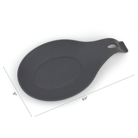 W. INNOVATIONS spoon rest set 3, dark grey, anti-slip surface aids stability.