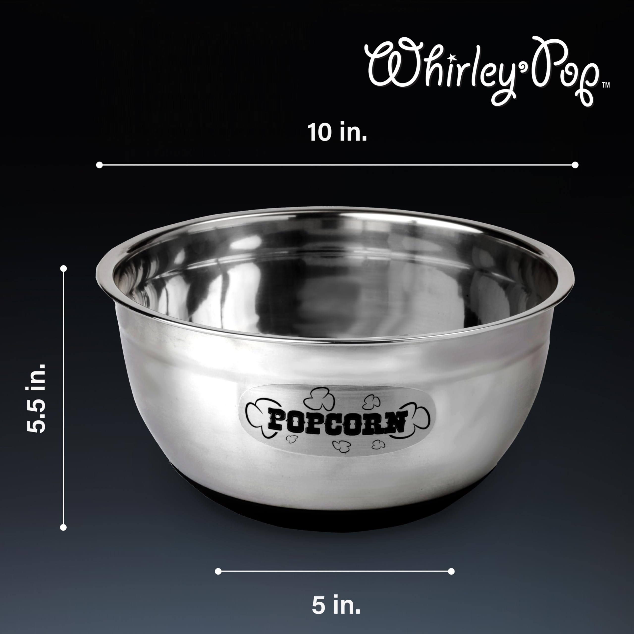 Wabash Valley Farms 6-quart popcorn bowl ideal for sharing movie night snacks.