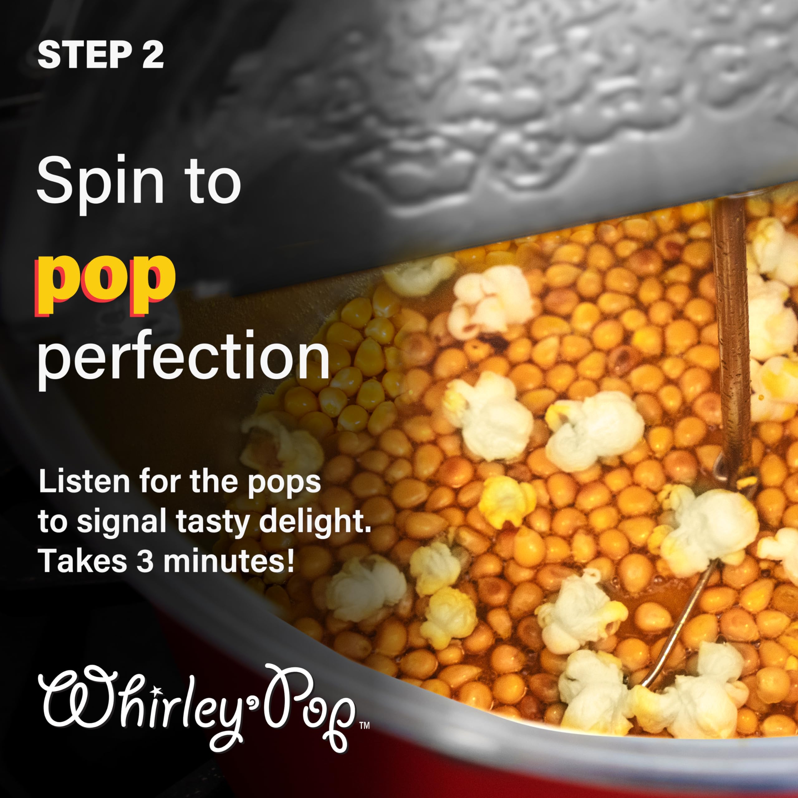 Wabash Valley Farms Whirley-Pop produces up to 6 quarts.
