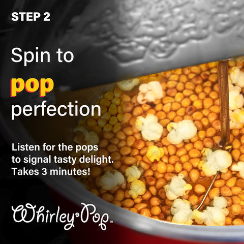 Wabash Valley Farms Whirley-Pop produces up to 6 quarts.
