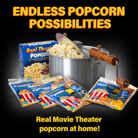 Wabash Valley Farms Whirley-Pop movie-night popcorn at home.