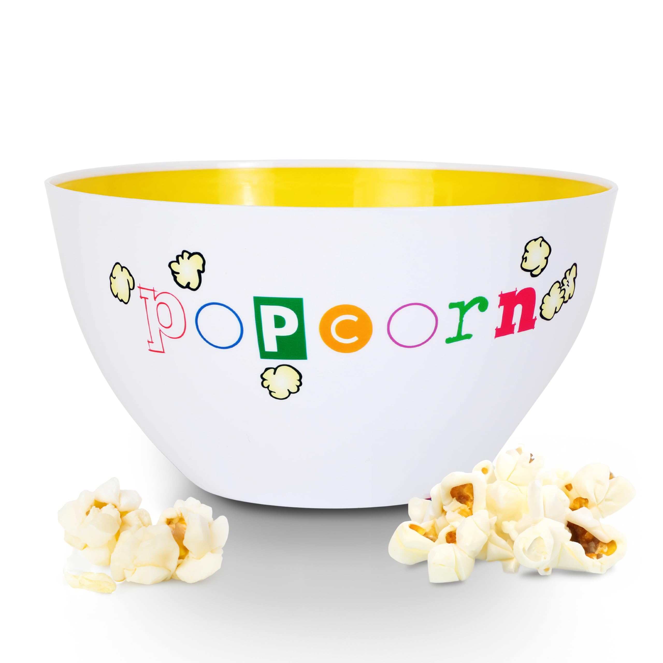 Wabash Valley Farms Popcorn Fun Time Bowl front view with bold print for family snacks
