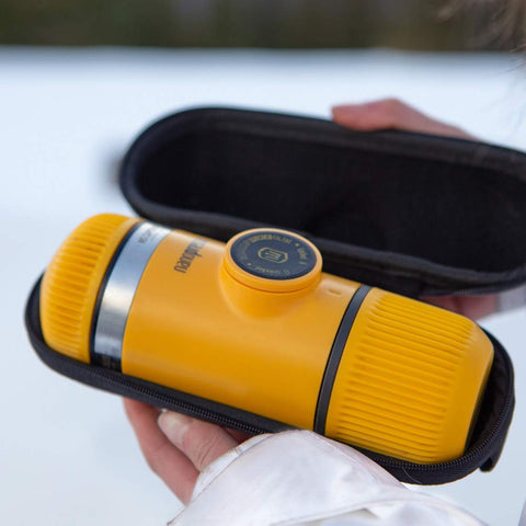L-Case shows compatibility with Nanopresso adapter and Barista Kit components.