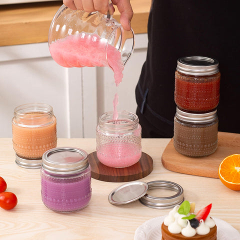 WACOI 8oz jars stacked, showcasing compact, stackable design