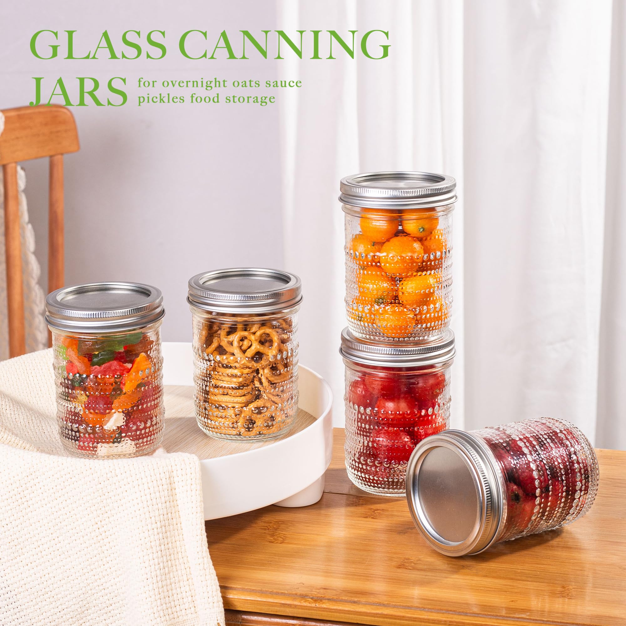 WACOI multipurpose 16oz mason jar ideal for jams, sauces, and DIY projects.