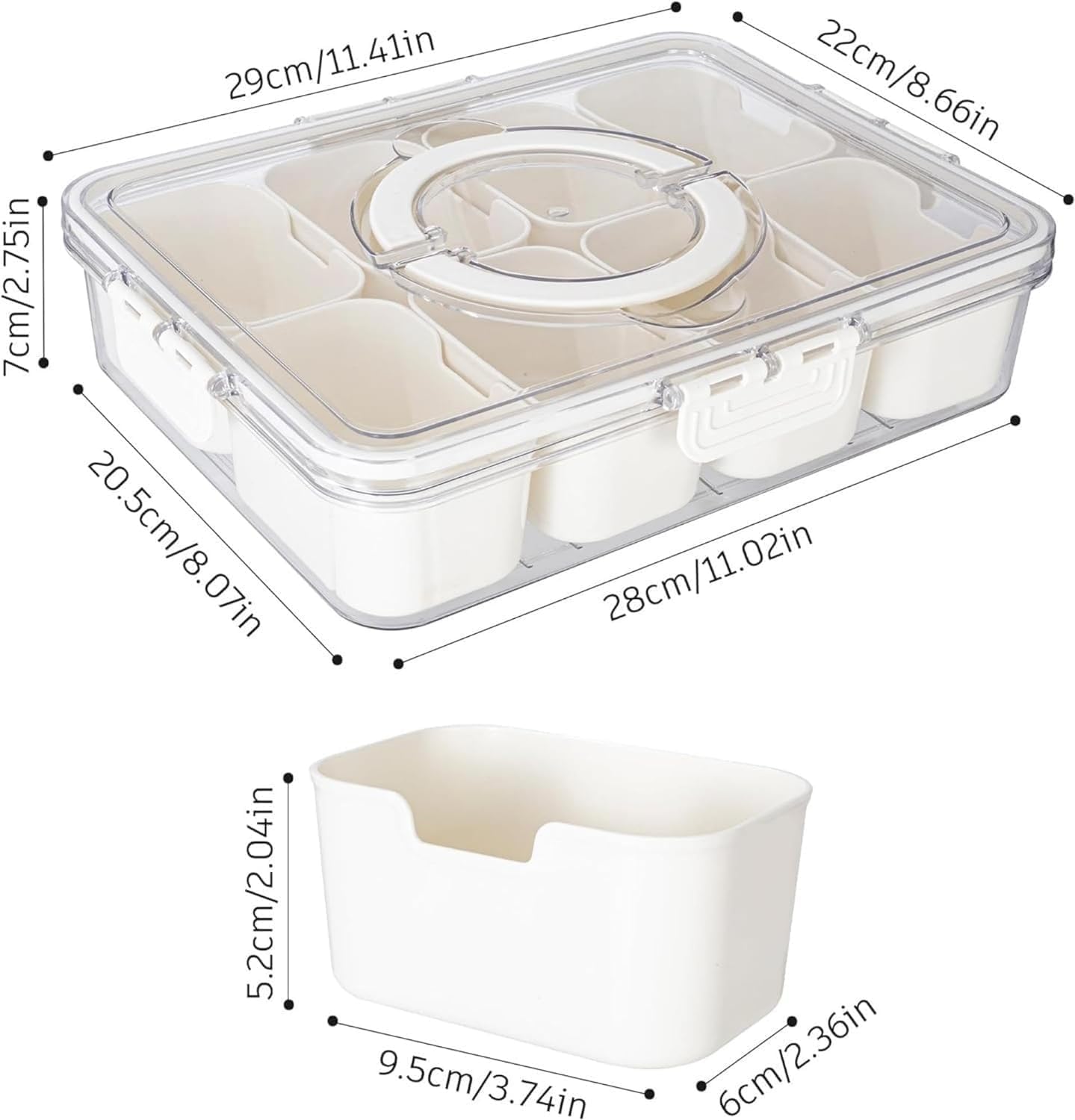 WACOI Snackle Box with eight compartments keeps snacks neat