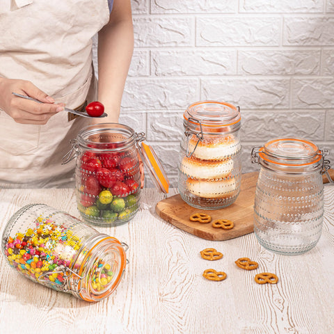 WACOI wide-mouth jar stores oats, fruits, and snacks neatly