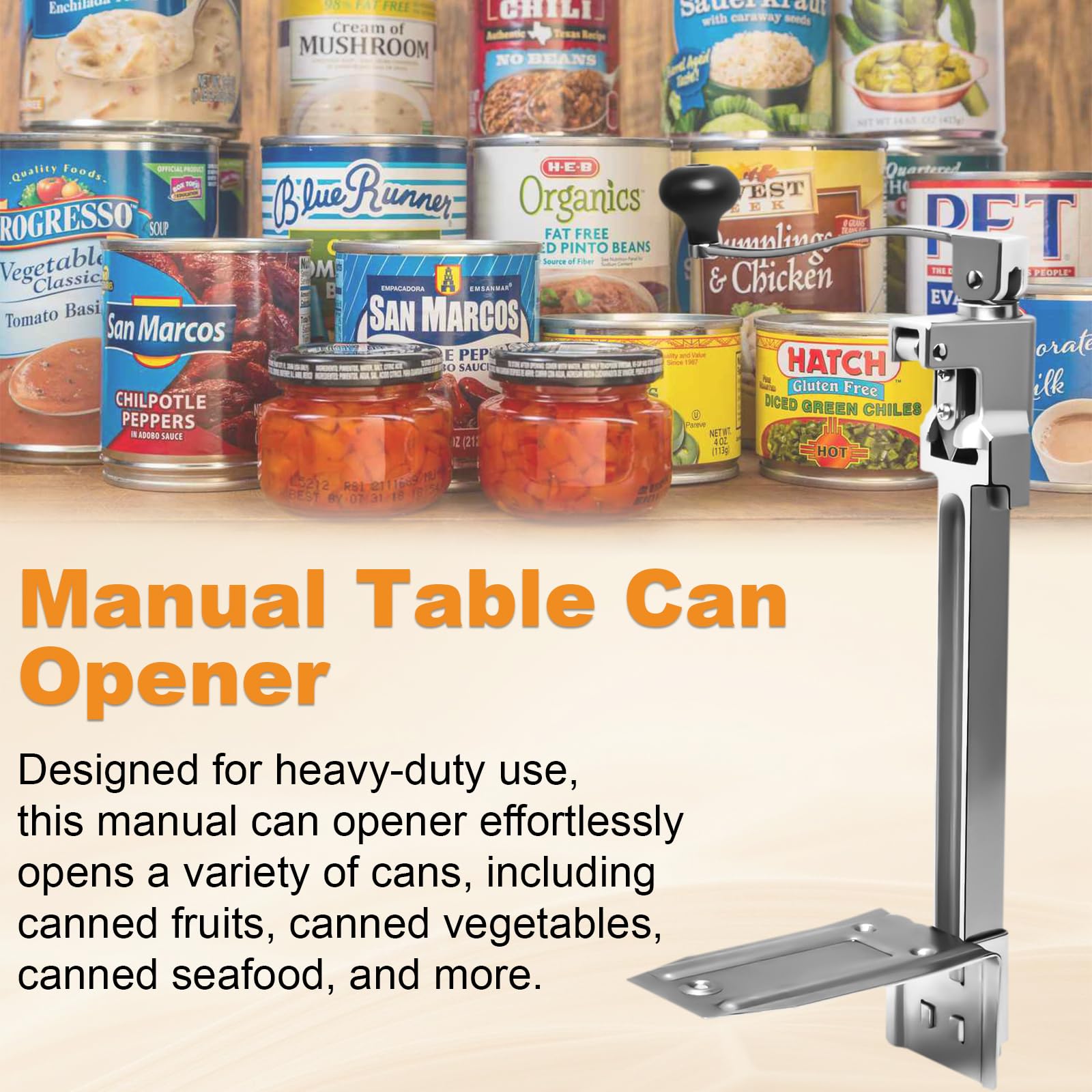 Wadoy opens 11-inch cans suitable for large food service sizes