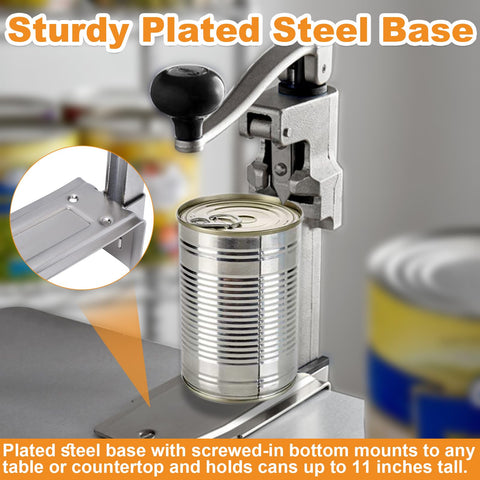 Wadoy tabletop opener with ergonomic swivel handle reduces fatigue