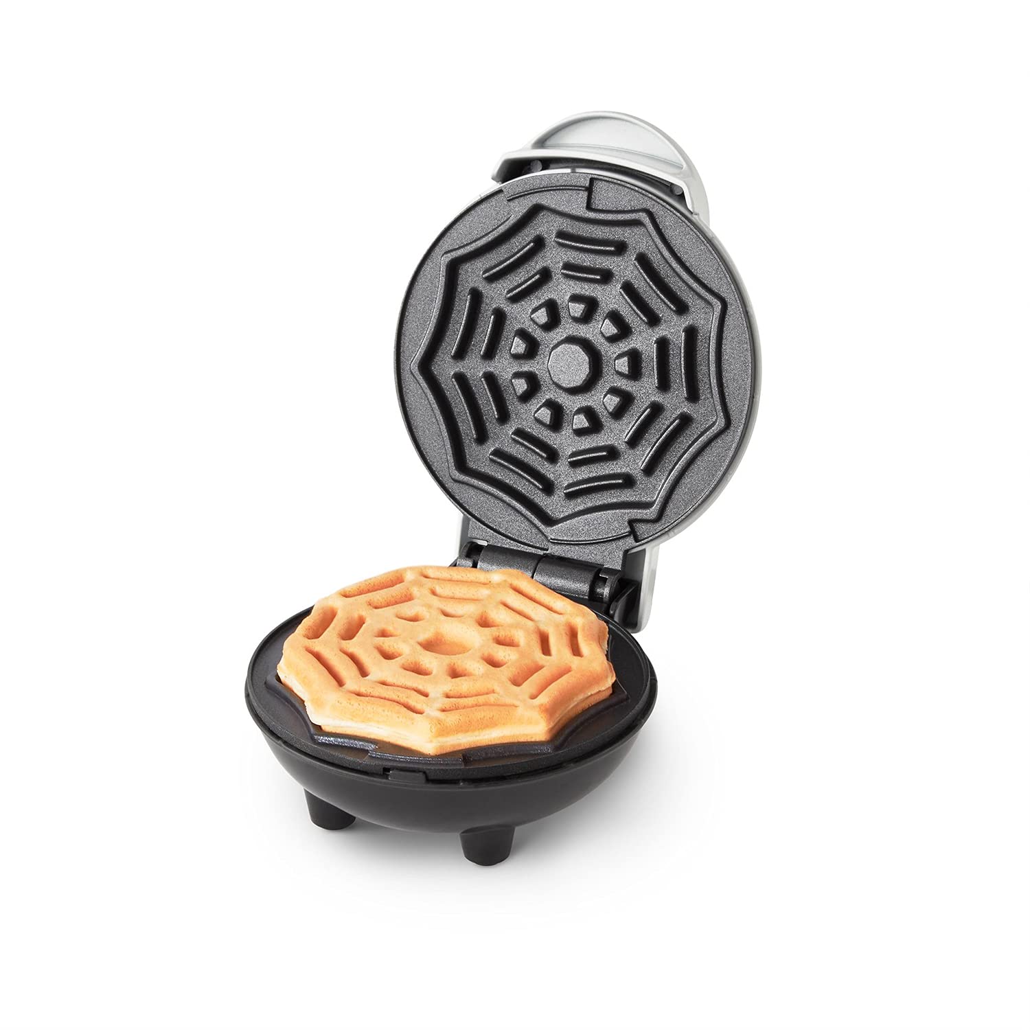 Waffle Maker Dash Spiderweb compact design fits small kitchens and dorms.
