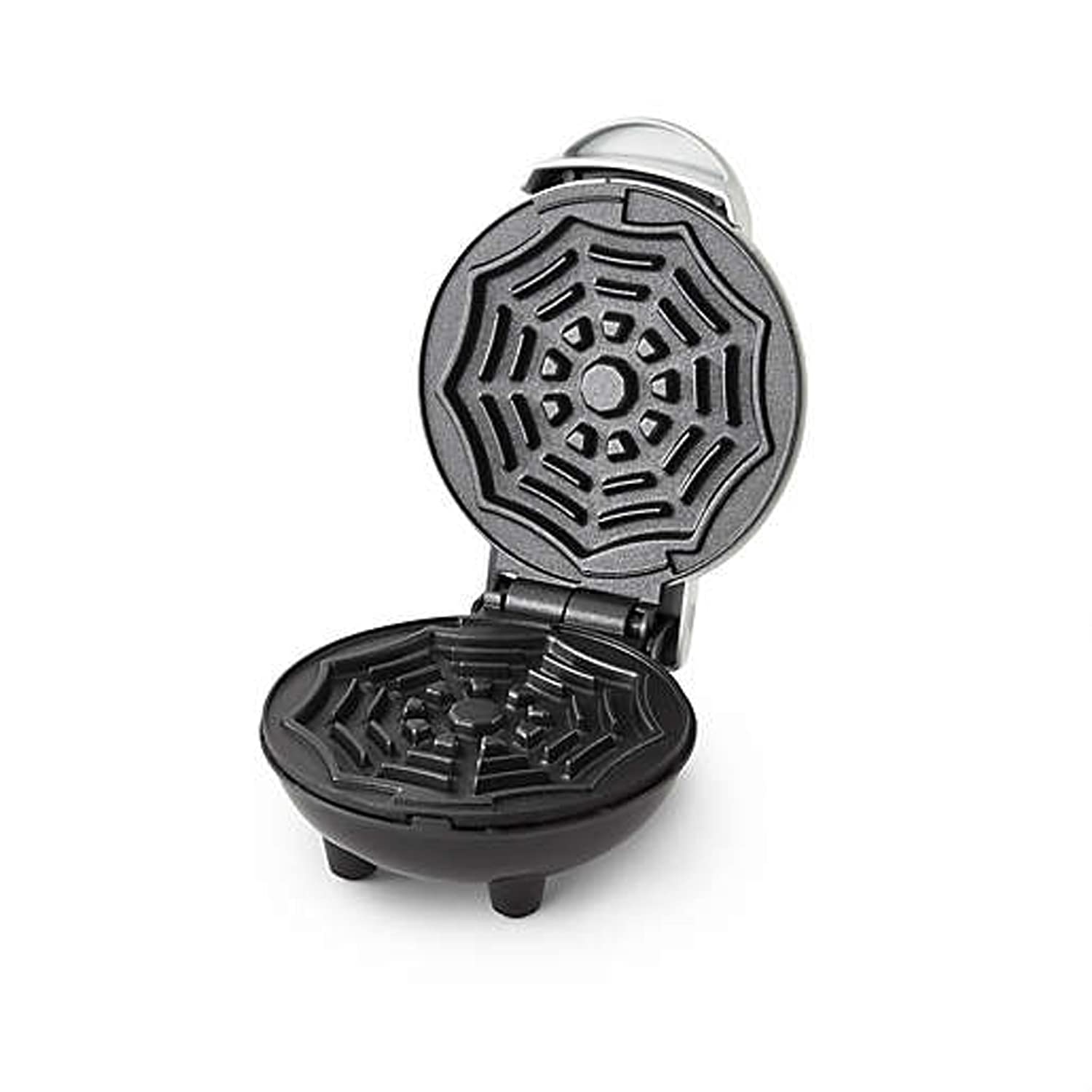 Waffle Maker Dash Spiderweb non-stick surface eases release and cleanup.
