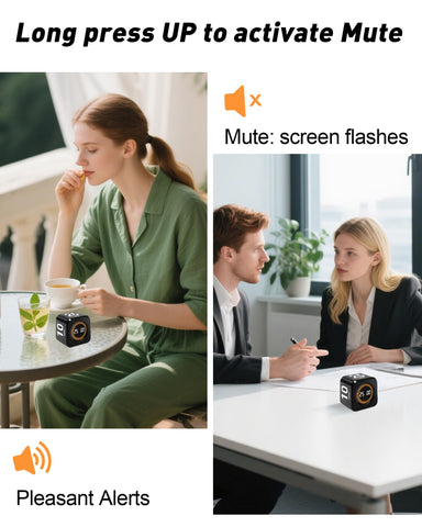 WAFHX Pomodoro Timer Cube compact size fits any desk.