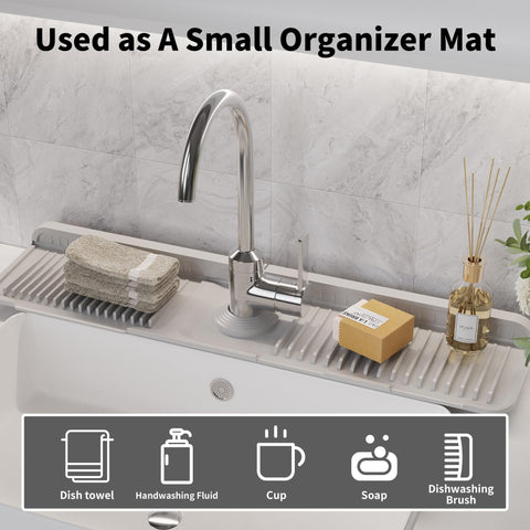 WAFT YEARN versatile splash guard for kitchen, bar, RV, and bath sinks.