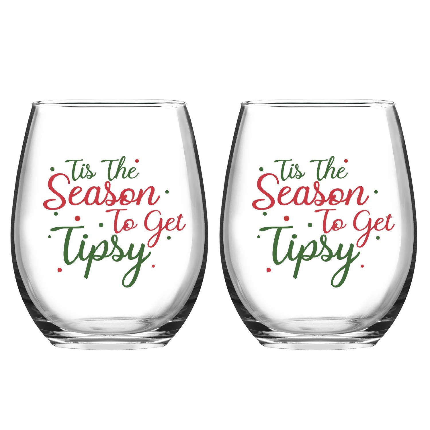 Waipfaru Tis the Season stemless glass set of 2 for festive entertaining and gifting.