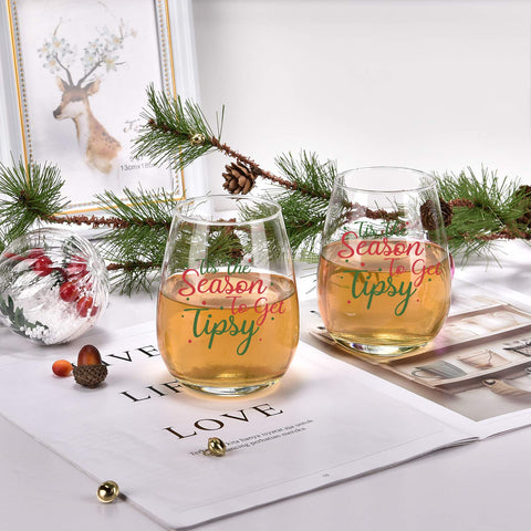 Waipfaru Tis the Season thick-cup glass with a comfortable grip for gatherings.