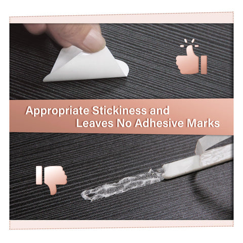 WAITER TREE no-residue adhesive sticks safely on fabrics.