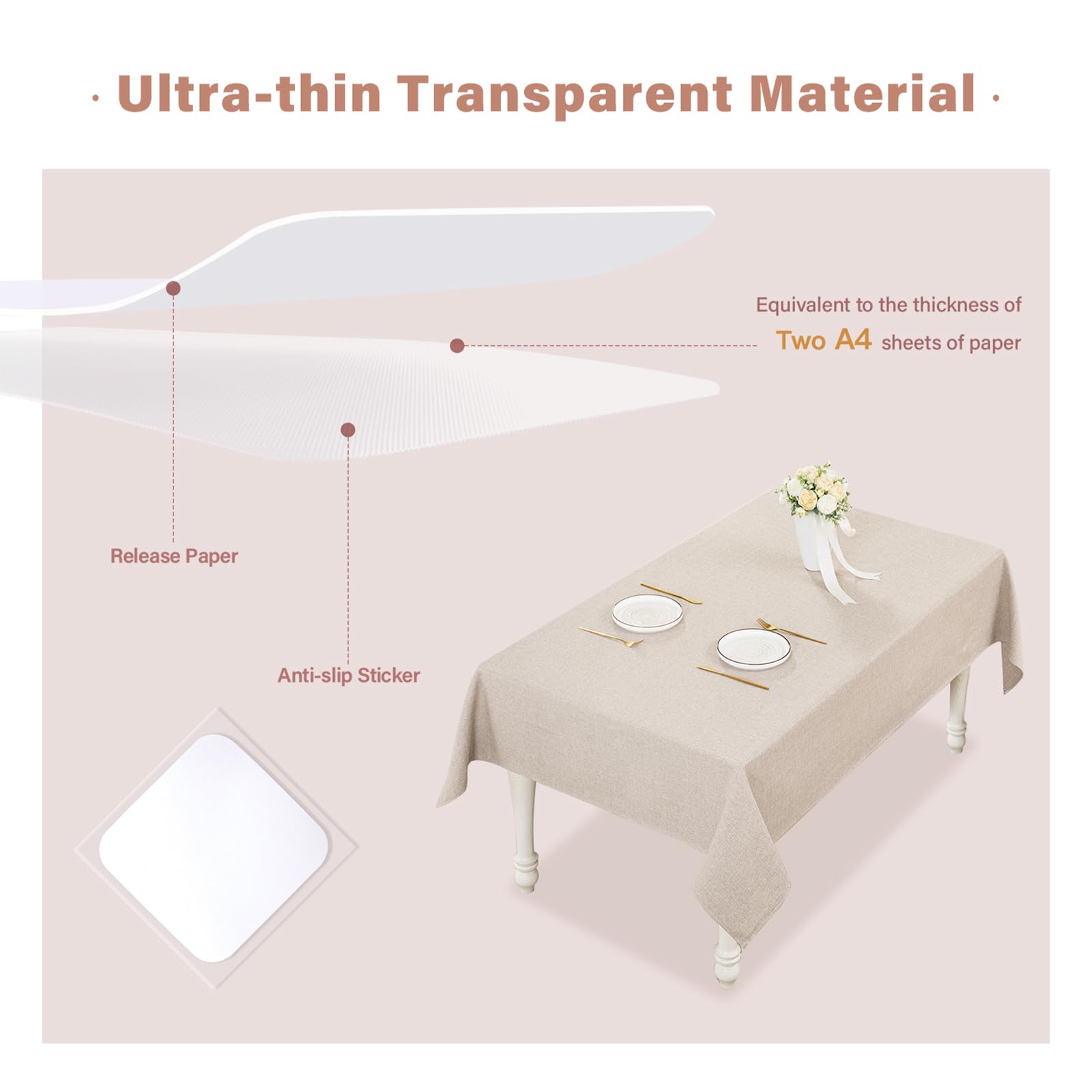WAITER TREE ultra-thin transparent grips stay invisible on surfaces.