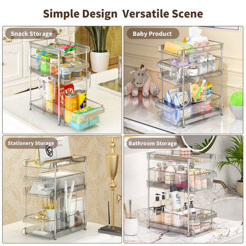 WAKISA multi-purpose storage for kitchen, bathroom, and under-sink organization.