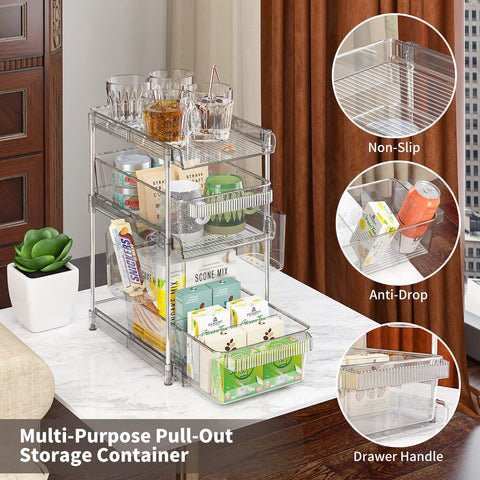 WAKISA removable divider drawer supports flexible separation for cosmetics and snacks.