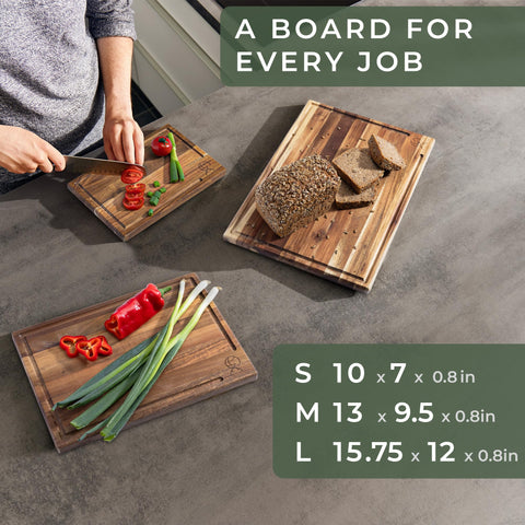 WALDWERK anti-slip stand keeps boards secure during food prep.