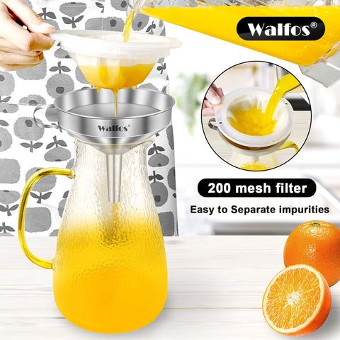 Walfos 4-9-inch mouth funnel ideal for larger containers and dry ingredients